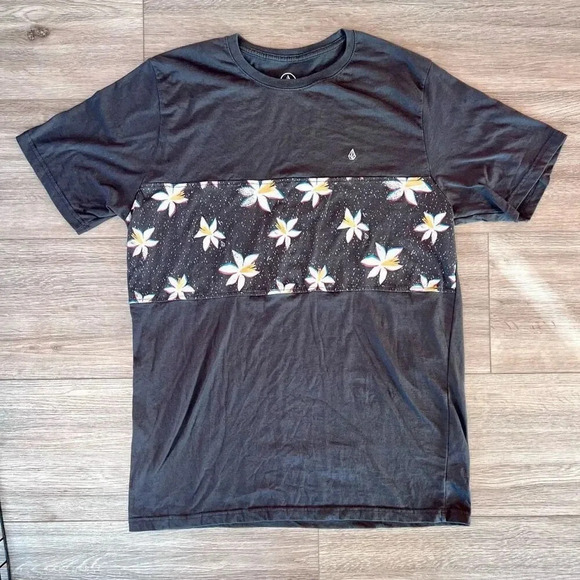 Volcom Men's Black Summerside Crew Neck Pullover Short Sleeve T-Shirt‎ Size XL - Picture 1 of 6